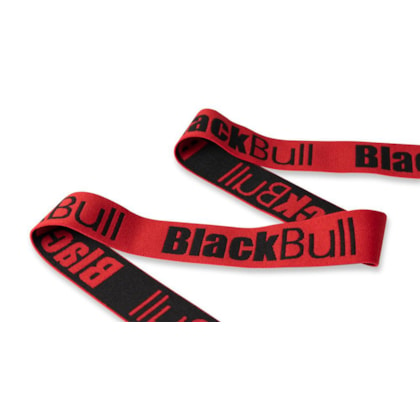 Elástico Personalizado Blackbull 40mm Vermelho/Preto com 20 mts